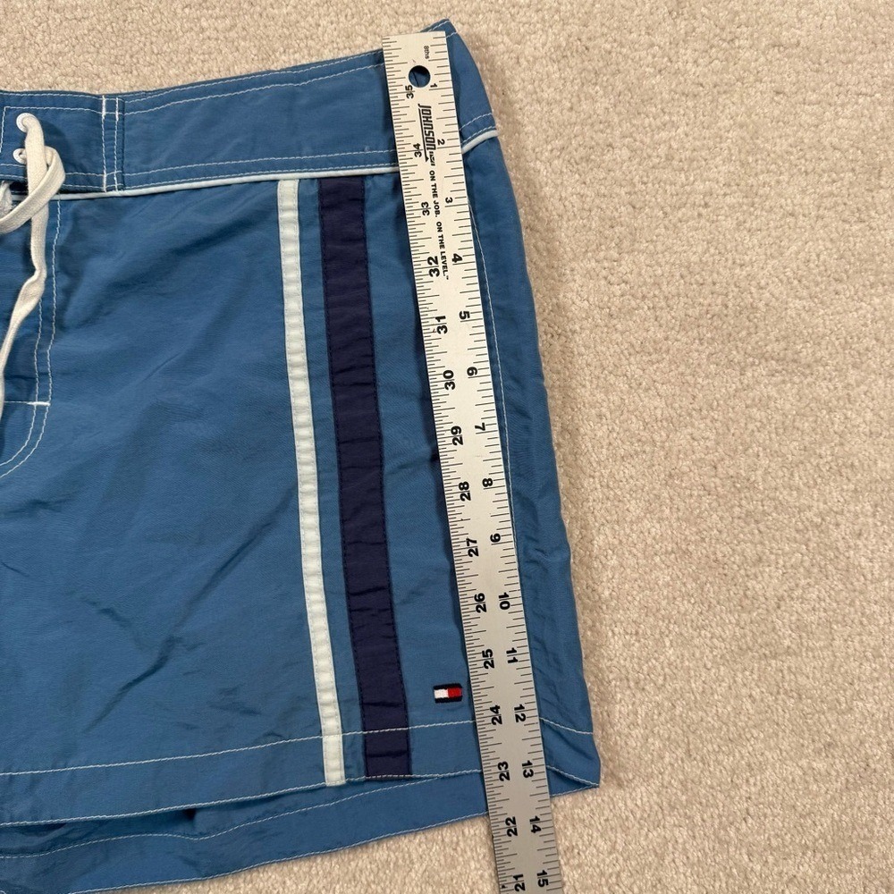 Tommy Hilfiger Women's Drawstring Nylon Blue Shorts Size 8 - Picture 5 of 6